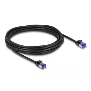 Tīkla kabelis DeLOCK RJ45 Cat.6A S/FTP plāns 5m melns