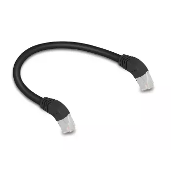 Tīkla kabelis DeLOCK RJ45 Cat.6A S/FTP 45° uz leju 0.25 m melns