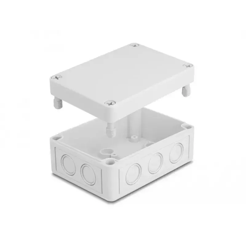 DeLOCK montāžas korpuss 130 x 93 x 57 mm pelēks ABS āra lietošanai