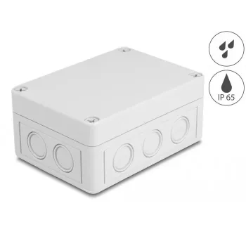 DeLOCK montāžas korpuss 130 x 93 x 57 mm pelēks ABS āra lietošanai