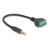 Audio kabelis DeLOCK 66268 0,2 m 3,5 mm sievišķais spaile vīrišķais Melns Zaļš