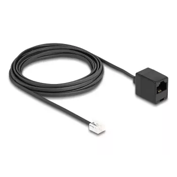 DeLOCK Telefona kabelis RJ11 spraudnis uz RJ45 ligzdu melns 5 m