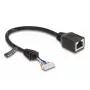 Tīkla kabelis DeLOCK 88006 RJ45 ligzda uz kontaktu rinda, sieviešu Cat5e 0,23m melns