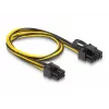 DeLOCK 83004 iekšējais barošanas kabelis 0,5 m PCI‑E 6‑kontaktu uz 2 x 6+2 kontaktiem