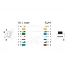 Tīkla kabelis DeLOCK M12 Kabelis X-kodēts 8 kontaktu vīrišķais uz RJ45 vīrišķais PUR TPU 2m