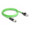Tīkla kabelis DeLOCK M12 Kabelis X-kodēts 8 kontaktu vīrišķais uz RJ45 vīrišķais PUR TPU 2m