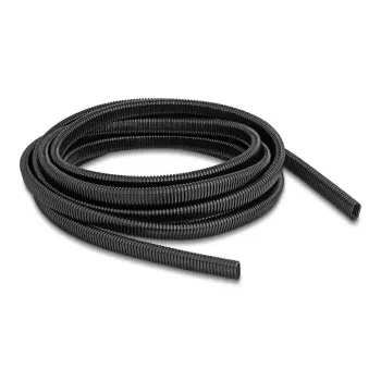 DELOCK plastmasas elastīgs ovāls kabeļu aizsargapvalks 13.6 x 6.3 mm, 5 m, melns