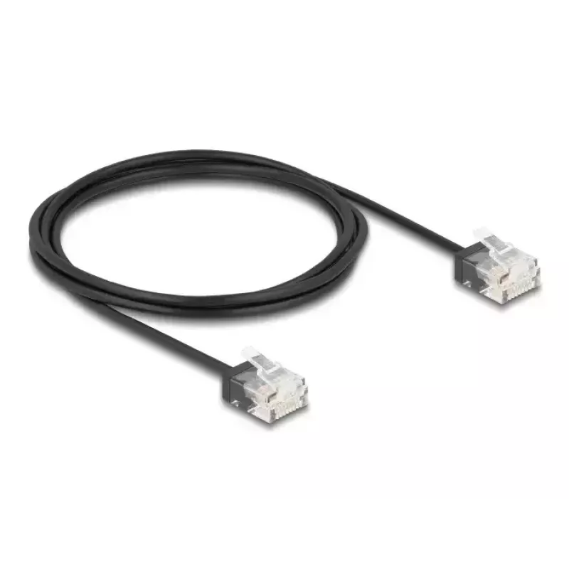 Tīkla kabelis DeLOCK RJ45 Cat.6 UTP Ultra plāns 2 m melns