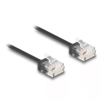 Tīkla kabelis DeLOCK RJ45 Cat.6 UTP Ultra plāns 2 m melns