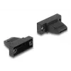 Kabeļa apvalks DELOCK D-Sub korpuss 9‑kontaktu plakanajam kabelim, plastmasa, melns, 25×32×14 mm
