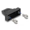 Kabeļa apvalks DELOCK D-Sub korpuss 9‑kontaktu plakanajam kabelim, plastmasa, melns, 25×32×14 mm