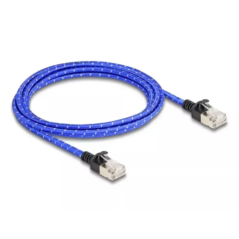 Tīkla kabelis DeLOCK RJ45 2m Cat6A U/FTP Zils