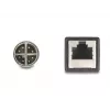 Tīkla kabelis DeLOCK M12 kabelis X-kodēts 8 kontaktu vīrišķais uz RJ45 sievišķo Cat5e 0,5 m Melns