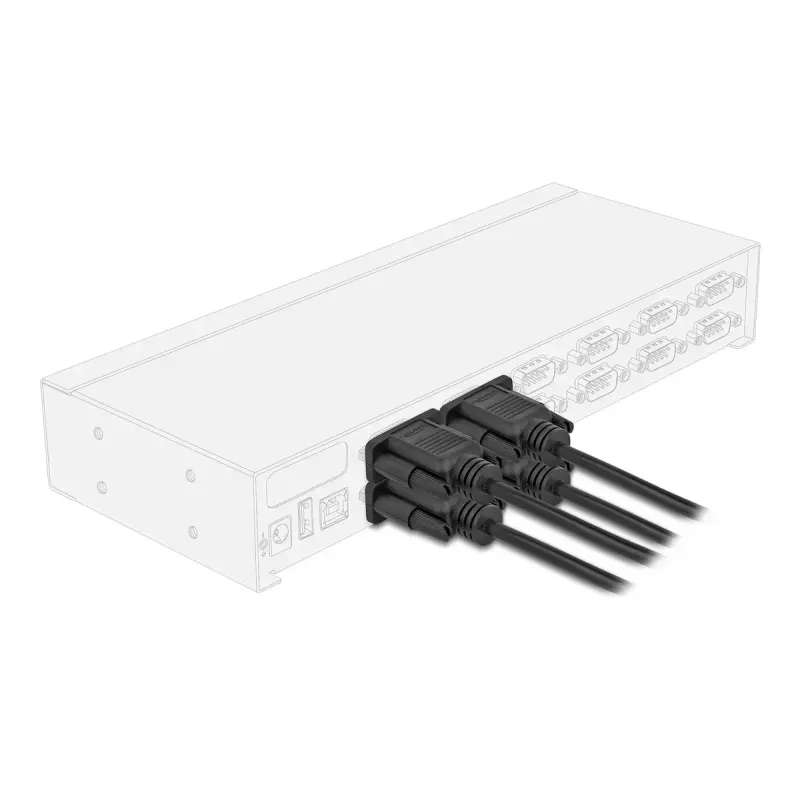 DeLOCK 86824 seriālais kabelis, melns, 2 m, DB-9
