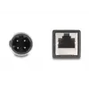Tīkla kabelis DeLOCK M12 kabelis D-kodēts 4 kontaktu vīrišķais uz RJ45 sievišķo Cat5e 0,5 m melns