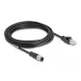 Tīkla kabelis DeLOCK M12 kabelis D-kodēts 4 kontaktu vīrišķais uz RJ45 vīrišķais Cat5e 5m Melns