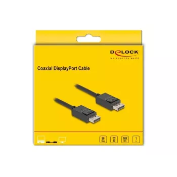 Koaksiālais DisplayPort kabelis DeLOCK 80491 16K 60 Hz 80 Gbps 1 m