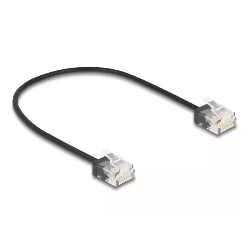 Tīkla kabelis DeLOCK RJ45 Cat.6 UTP 0,3 m melns