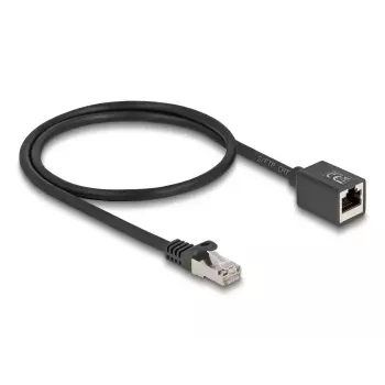 Tīkla kabelis DeLOCK 88052 RJ-45 Cat6a 0,5 m Melns