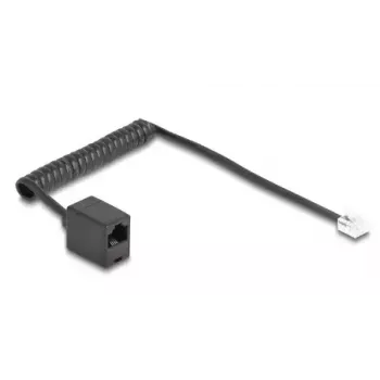 DeLOCK 88720 telefona kabelis 1 m melns RJ-11 RJ-45