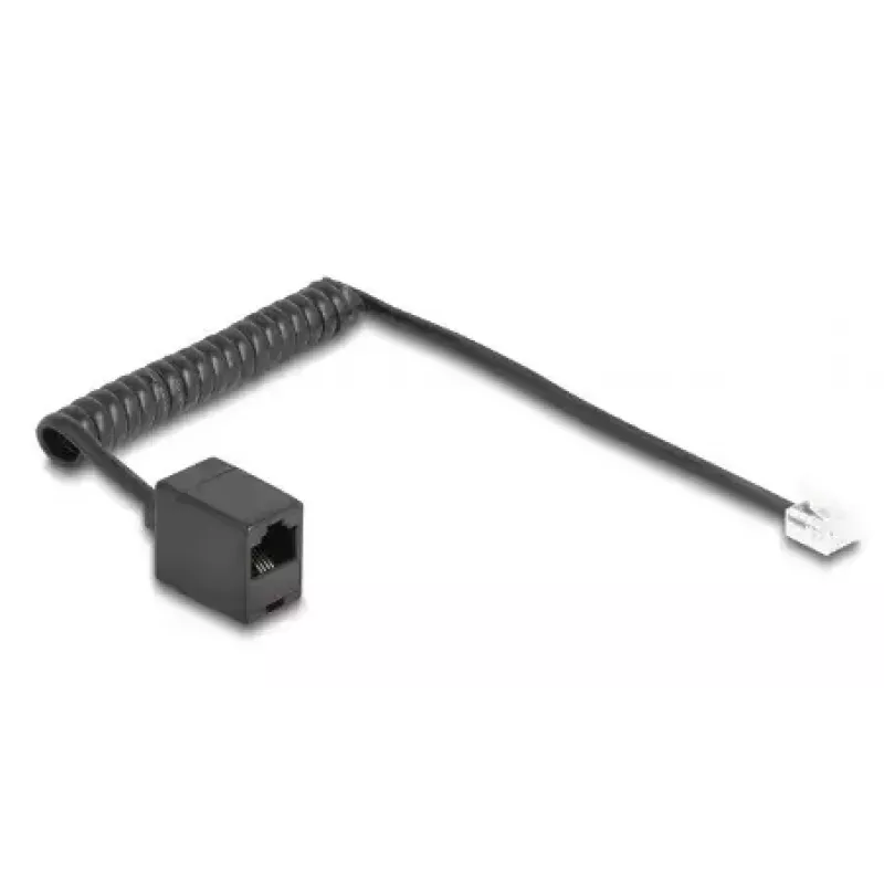 DeLOCK 88720 telefona kabelis 1 m melns RJ-11 RJ-45