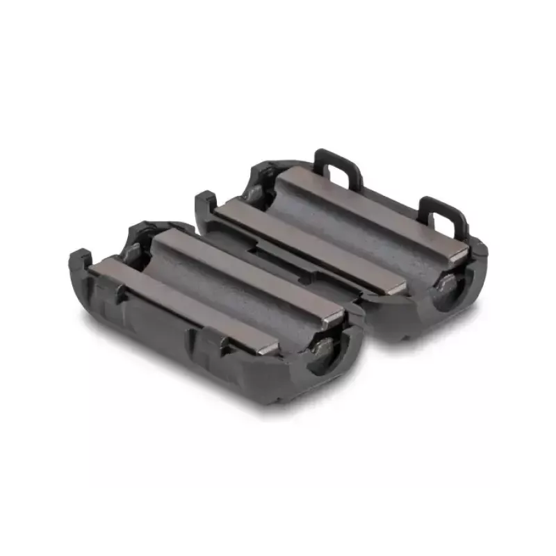Ferīta serdeņa skava DELOCK 80944, melna, 25×13×11,5 mm, niķelis/plastmasa/cinks, 2 gab. iepakojumā