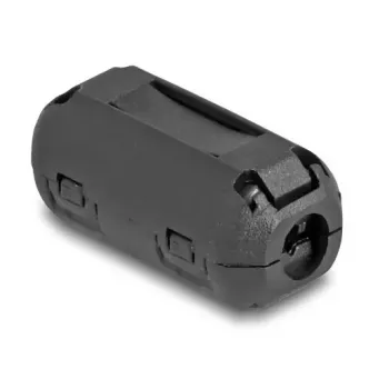 Ferīta serdeņa skava DELOCK 80944, melna, 25×13×11,5 mm, niķelis/plastmasa/cinks, 2 gab. iepakojumā