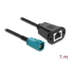 DELOCK 90699 koaksiālais kabelis ar HSD Z uz RJ-45 savienotājiem, 1 m, melns/zils