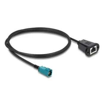 DELOCK 90699 koaksiālais kabelis ar HSD Z uz RJ-45 savienotājiem, 1 m, melns/zils