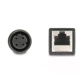 DeLOCK M12 adaptera kabelis D-kodēts, 4 kontaktu sievišķais uz RJ45 sievišķo, 50 cm