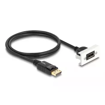 DeLOCK Easy 45 DisplayPort 8K 30 Hz modulis ar savienotājvadu 22.5 x 45 mm