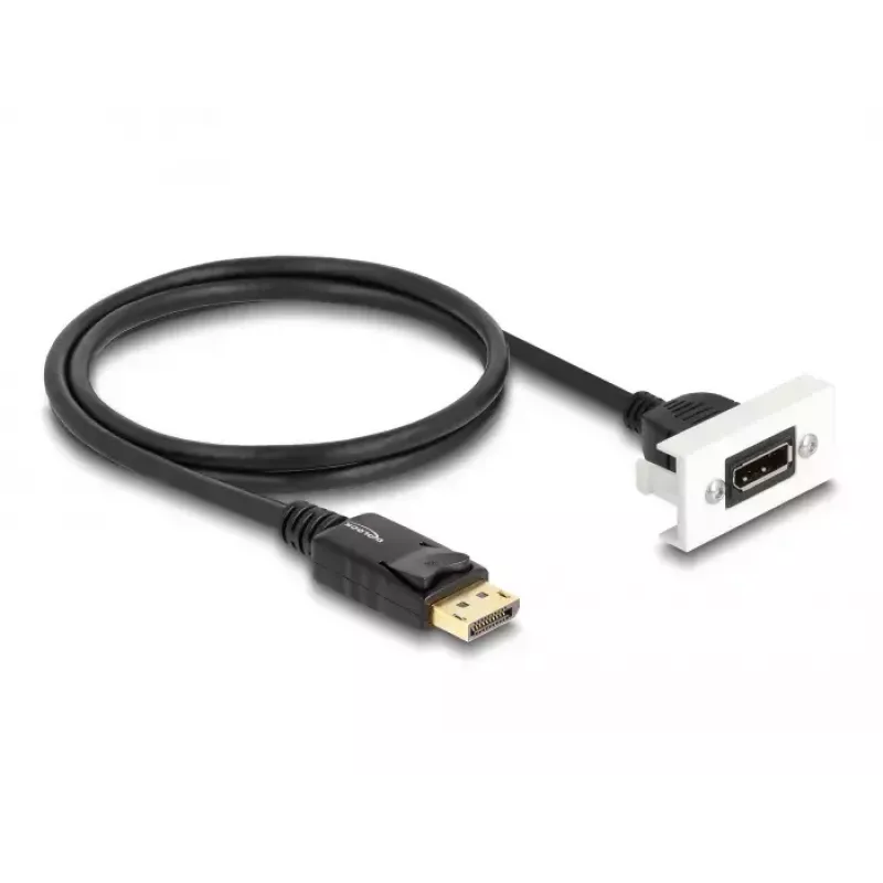 DeLOCK Easy 45 DisplayPort 8K 30 Hz modulis ar savienotājvadu 22.5 x 45 mm
