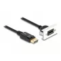 DeLOCK Easy 45 DisplayPort 8K 30 Hz modulis ar savienotājvadu 22.5 x 45 mm
