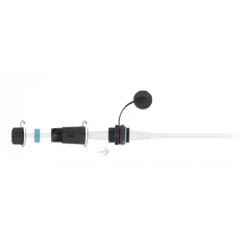 DeLOCK 86701 ūdensnecaurlaidīgs RJ45 ligzdas uz ligzdu Cat.6A savienotājs ar vāciņu, melns