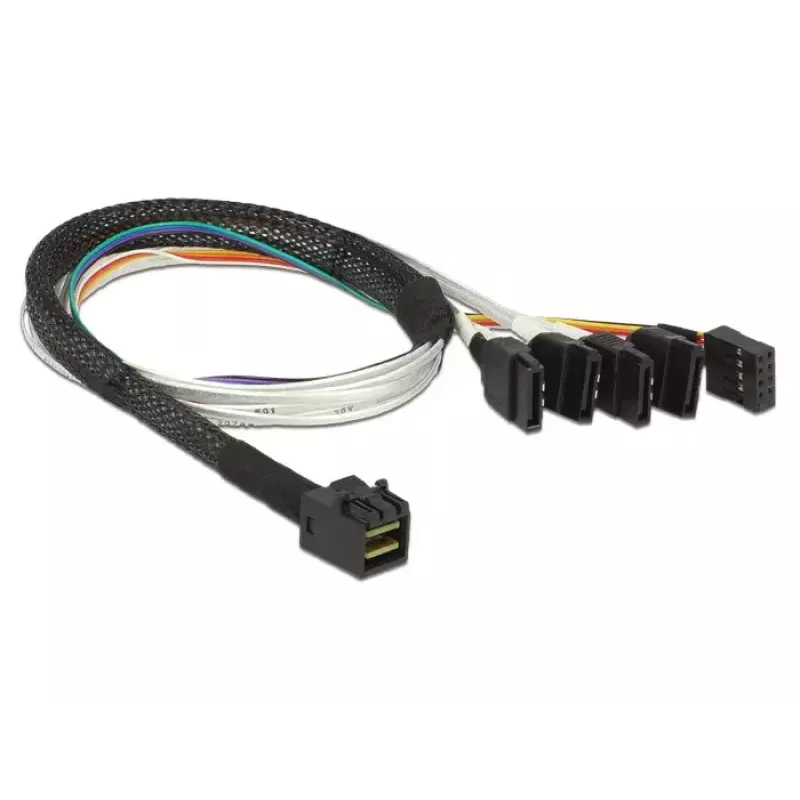 Kabelis DeLOCK 0,5 m SFF-8643/4 x SATA 7p