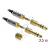 Audio kabelis DeLOCK 85784 0.5m 3.5mm melns pelēks