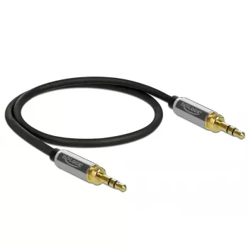 Audio kabelis DeLOCK 85784 0.5m 3.5mm melns pelēks