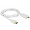 Video kabeļa adapteris DeLOCK 83819 3m DisplayPort HDMI balts