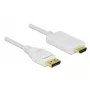 Video kabeļa adapteris DeLOCK 83819 3m DisplayPort HDMI balts