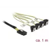 Iekšējais strāvas kabelis DeLOCK 85687 1 m Mini SAS SFF-8087 uz 4 SATA