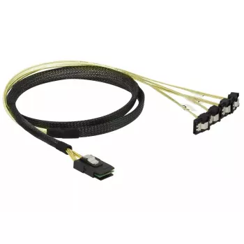 Iekšējais strāvas kabelis DeLOCK 85687 1 m Mini SAS SFF-8087 uz 4 SATA