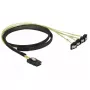 Iekšējais strāvas kabelis DeLOCK 85687 1 m Mini SAS SFF-8087 uz 4 SATA
