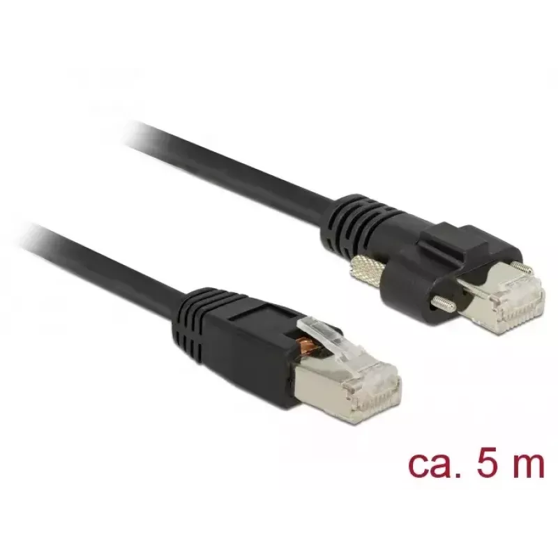 Networking kabelis DeLOCK 85670 RJ-45 Cat6 5 m Melns