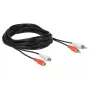 Audio kabelis DeLOCK 85807 5m 2 x RCA melns sarkans balts