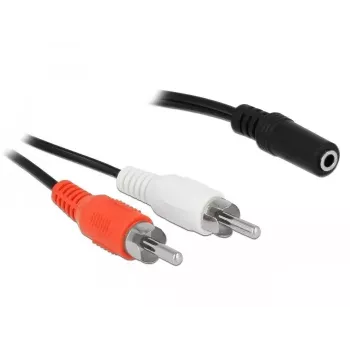 Audio kabelis DeLOCK 85808 1.4m 2xRCA 3.5mm melns sarkans balts