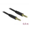 Audio kabelis DeLOCK 85790 0,5 m 4,4 mm melns