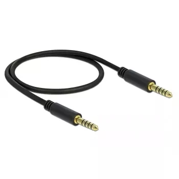 Audio kabelis DeLOCK 85790 0,5 m 4,4 mm melns