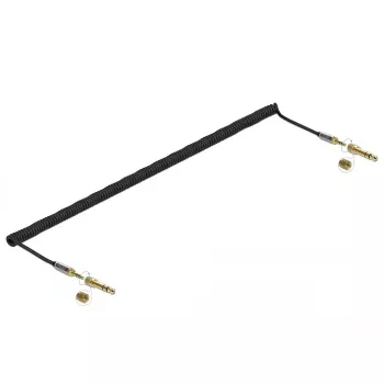 Audio kabelis DELOCK 85839 — 3,5 mm vīrišķais uz 3,5 mm vīrišķais, apzeltīti kontakti, 5 m, AWG 28, melns