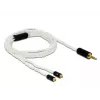 Audio kabelis DeLOCK 85848 1.2m 2.5mm 2x MMCX balts