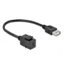 Keystone modulis DeLOCK 86384 plakans melns USB C